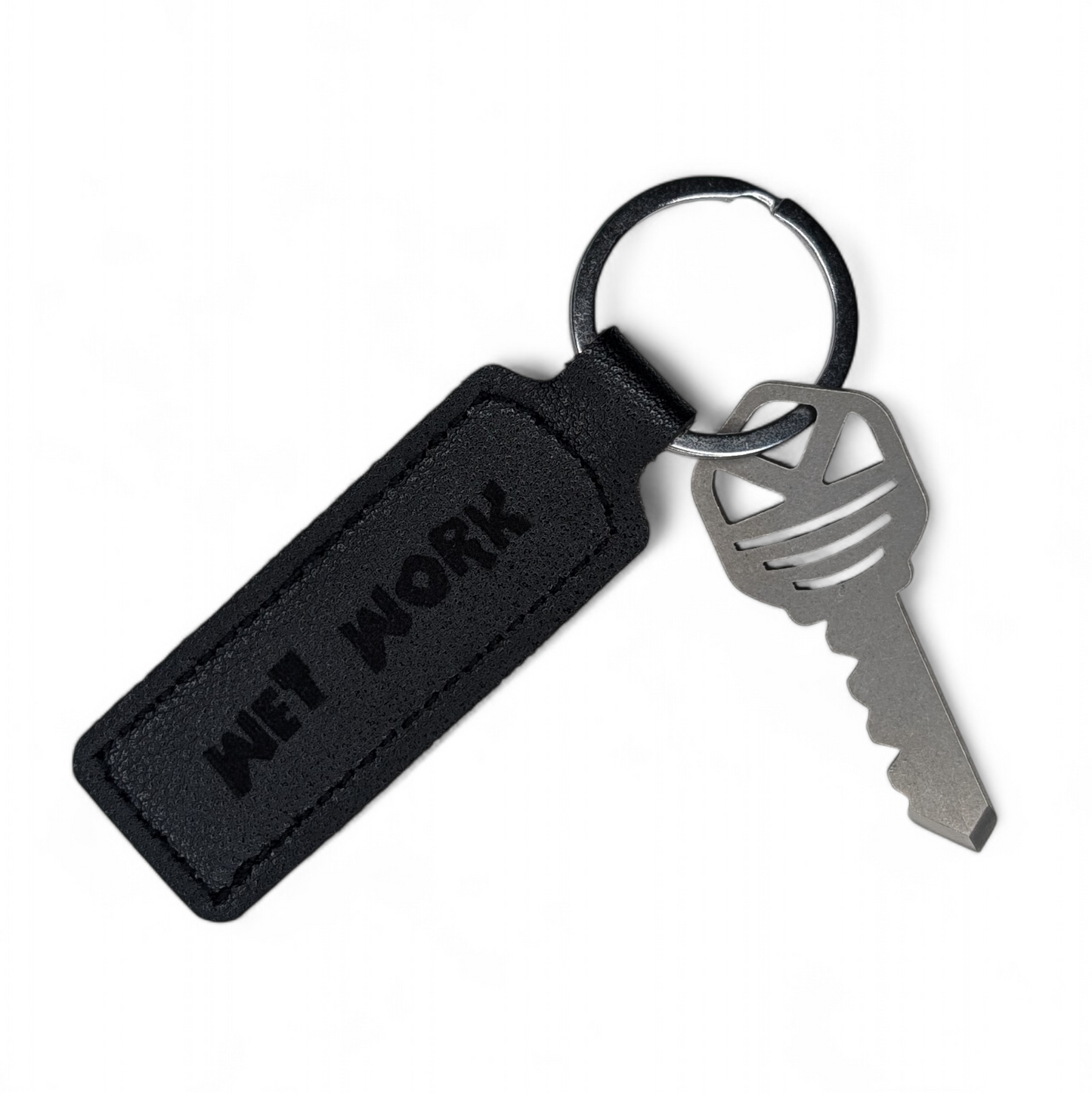 Wetwork leather keychain